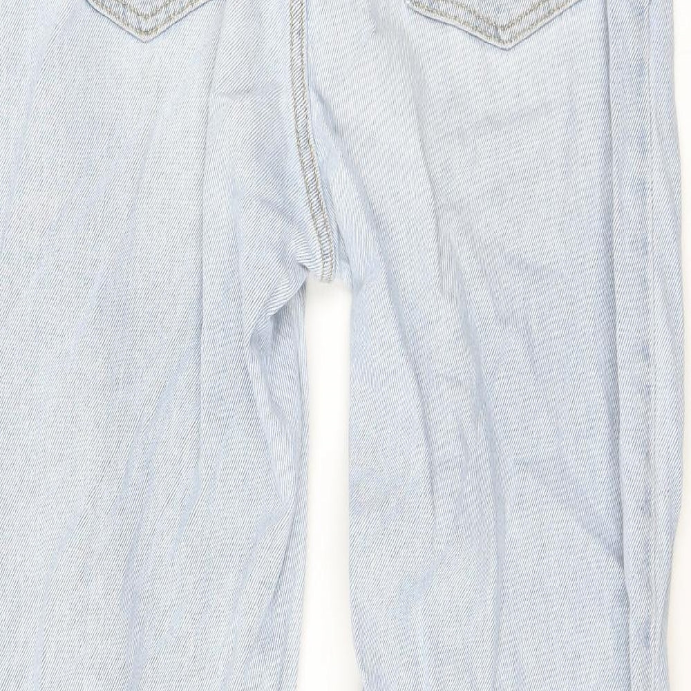 Hollister Womens Blue Cotton Boyfriend Jeans Size 26 L26 in Regular Zip