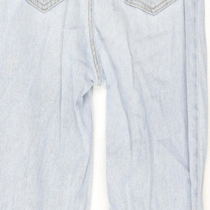 Hollister Womens Blue Cotton Boyfriend Jeans Size 26 L26 in Regular Zip