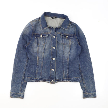 F&F Womens Blue Jacket Size 8 Button