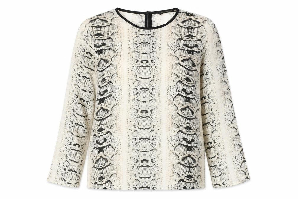 Womens UK Size L Zara Beige Basic Blouse
