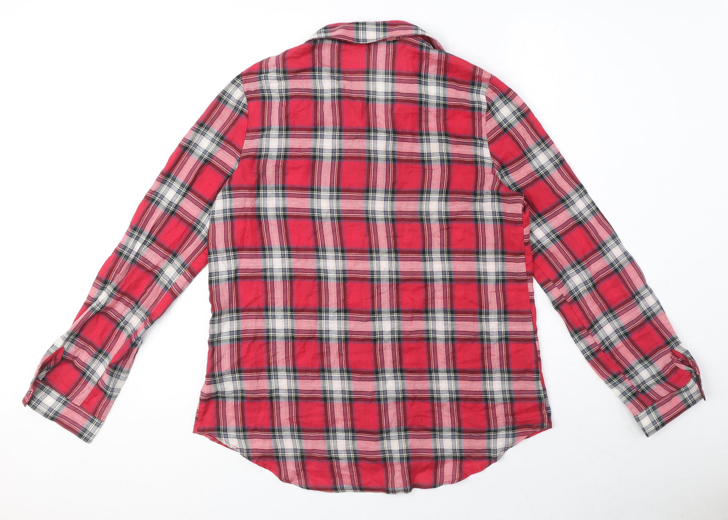 Womens UK Size 12 River Island Red Basic Button-Up