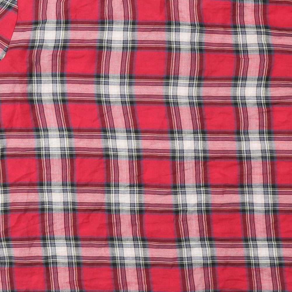 Womens UK Size 12 River Island Red Basic Button-Up