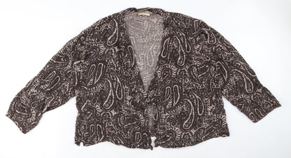 Womens UK Size M Adini Brown Cardigan Jumper