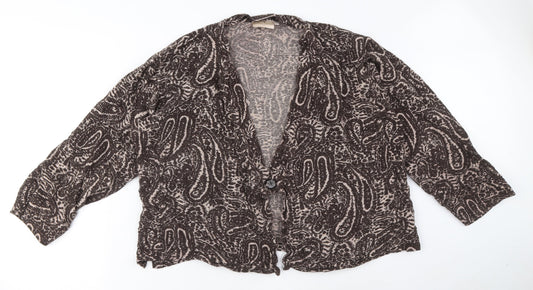 Womens UK Size M Adini Brown Cardigan Jumper