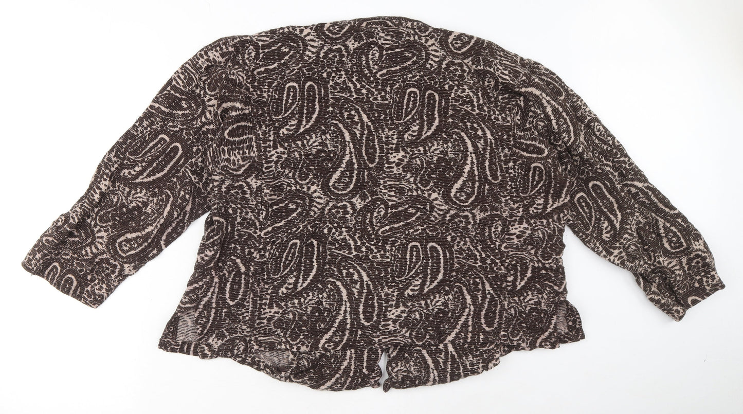Womens UK Size M Adini Brown Cardigan Jumper