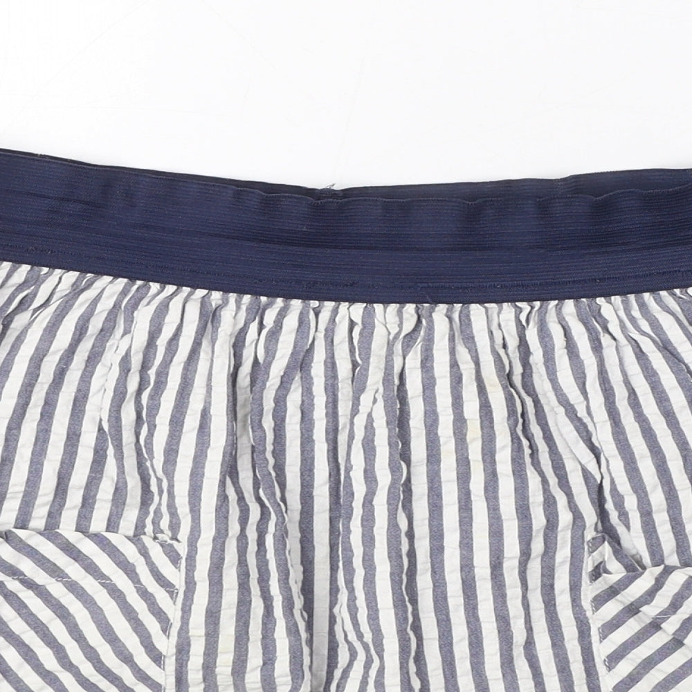 BDG Womens Blue Striped Polyester A-Line Skirt Size S - Pockets