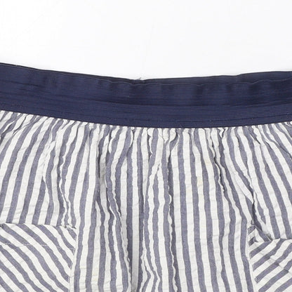 BDG Womens Blue Striped Polyester A-Line Skirt Size S - Pockets