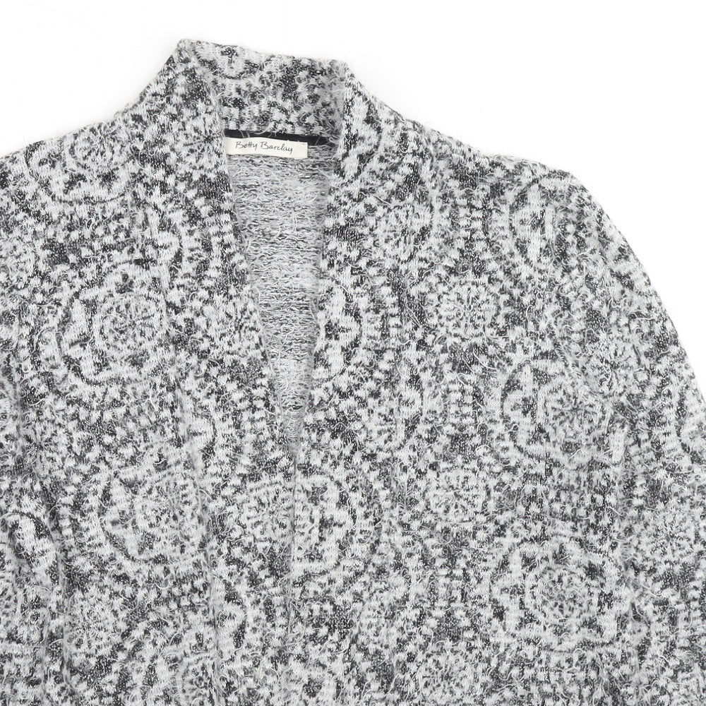 Womens UK Size 16 Betty Barclay Grey Cardigan Jumper