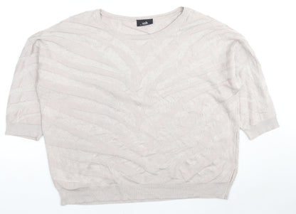 Womens UK Size L Wallis Beige Pullover Jumper