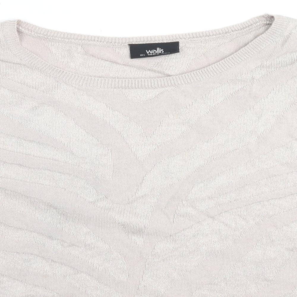 Womens UK Size L Wallis Beige Pullover Jumper