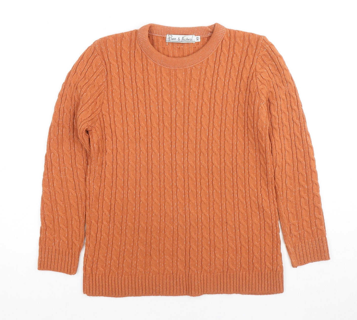 Womens UK Size XS Pure & Natural Orange Pullover Jumper