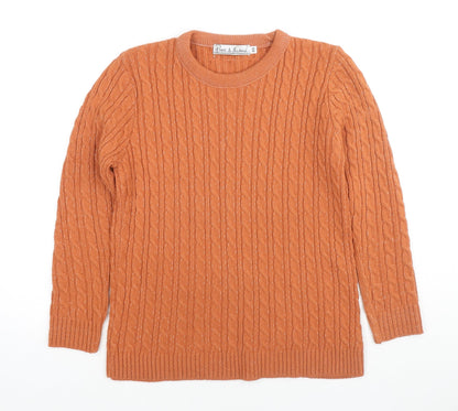 Womens UK Size XS Pure & Natural Orange Pullover Jumper
