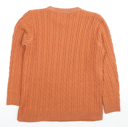 Womens UK Size XS Pure & Natural Orange Pullover Jumper