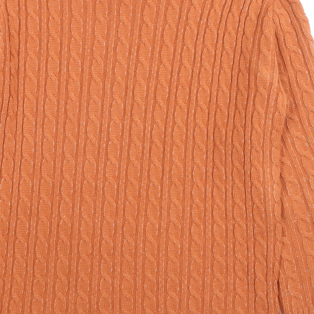 Womens UK Size XS Pure & Natural Orange Pullover Jumper