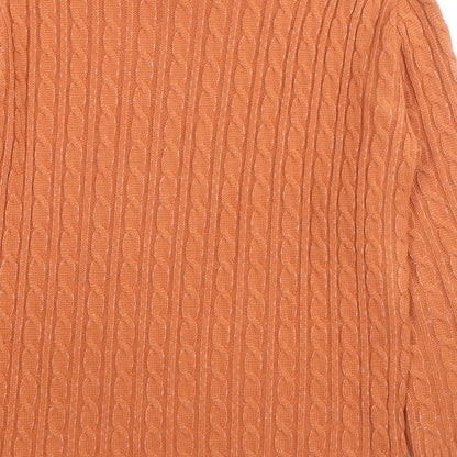 Womens UK Size XS Pure & Natural Orange Pullover Jumper