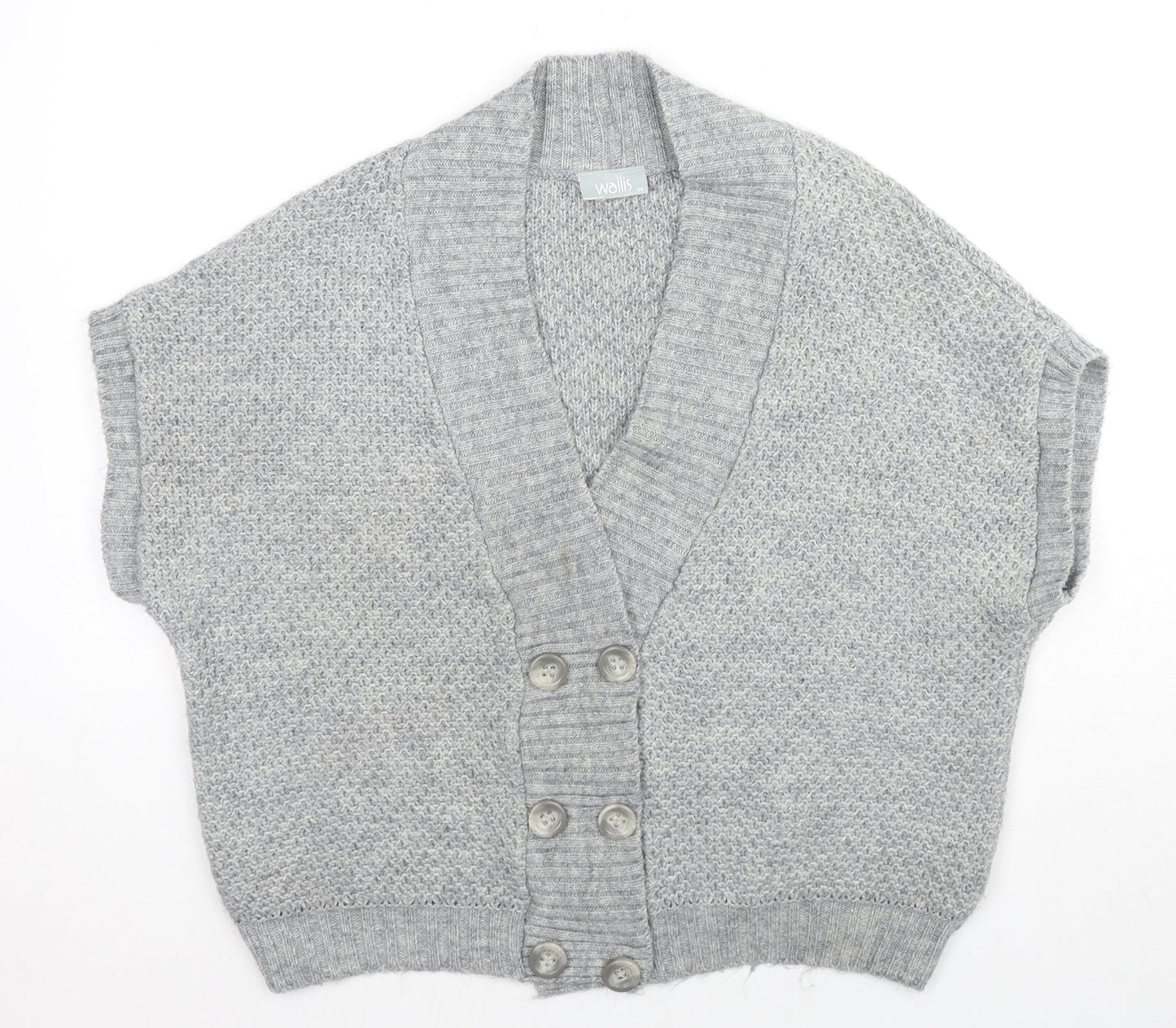 Womens UK Size M Wallis Grey Cardigan Jumper