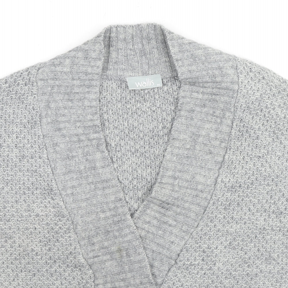 Womens UK Size M Wallis Grey Cardigan Jumper