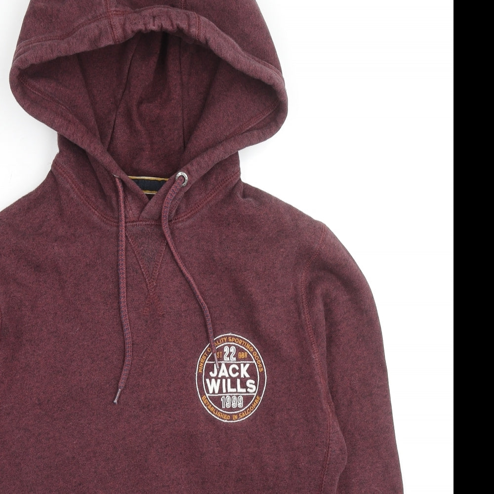 Mens UK Size XS Jack Wills Red Pullover Hoodie