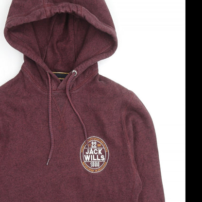 Mens UK Size XS Jack Wills Red Pullover Hoodie