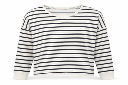 New Look Womens Multicoloured Striped Cotton Pullover Sweatshirt Size 14 Pullover