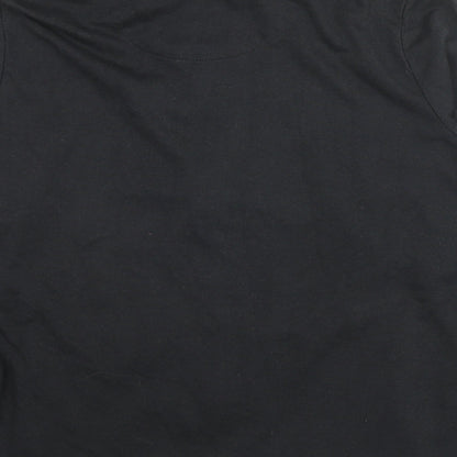 C&A Womens Black Cotton Full Zip Sweatshirt Size M Zip - Jeweled Detail