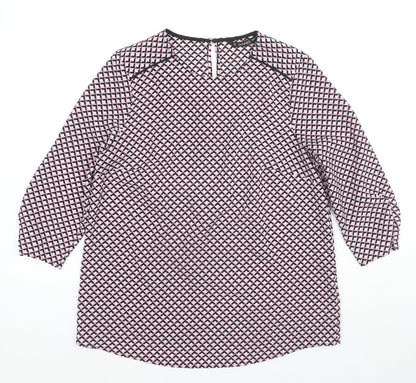 Womens UK Size S Dunnes Stores Pink Basic Blouse