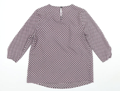 Womens UK Size S Dunnes Stores Pink Basic Blouse