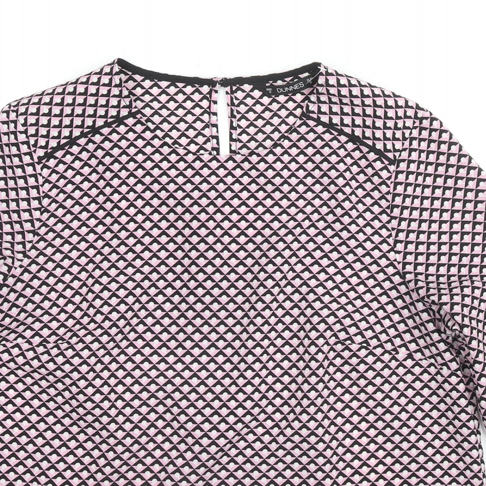 Womens UK Size S Dunnes Stores Pink Basic Blouse