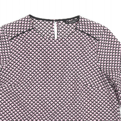 Womens UK Size S Dunnes Stores Pink Basic Blouse