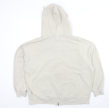 Mens UK Size M Pull&Bear Beige Full Zip Hoodie