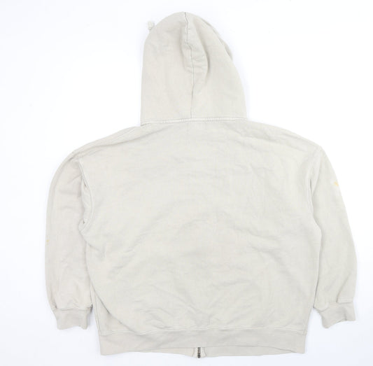 Mens UK Size M Pull&Bear Beige Full Zip Hoodie