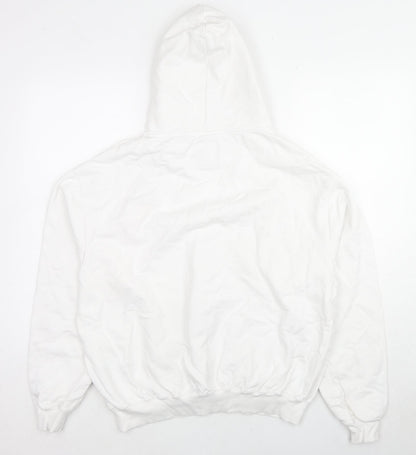 Out Of Context Womens White Cotton Pullover Sweatshirt Size M Pullover - Floral Logo