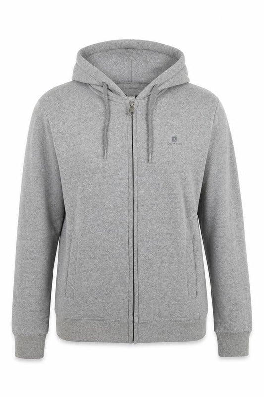Domyos Womens Grey Cotton Full Zip Hoodie Size M Zip - Logo