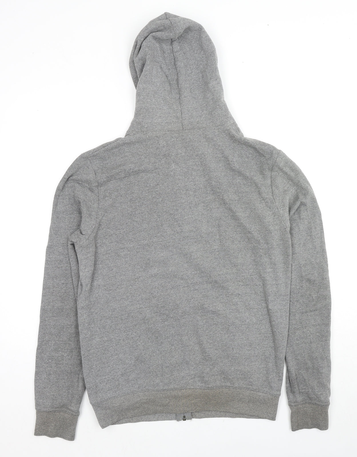 DOMYOS Womens Grey Cotton Full Zip Hoodie Size M Zip - Logo