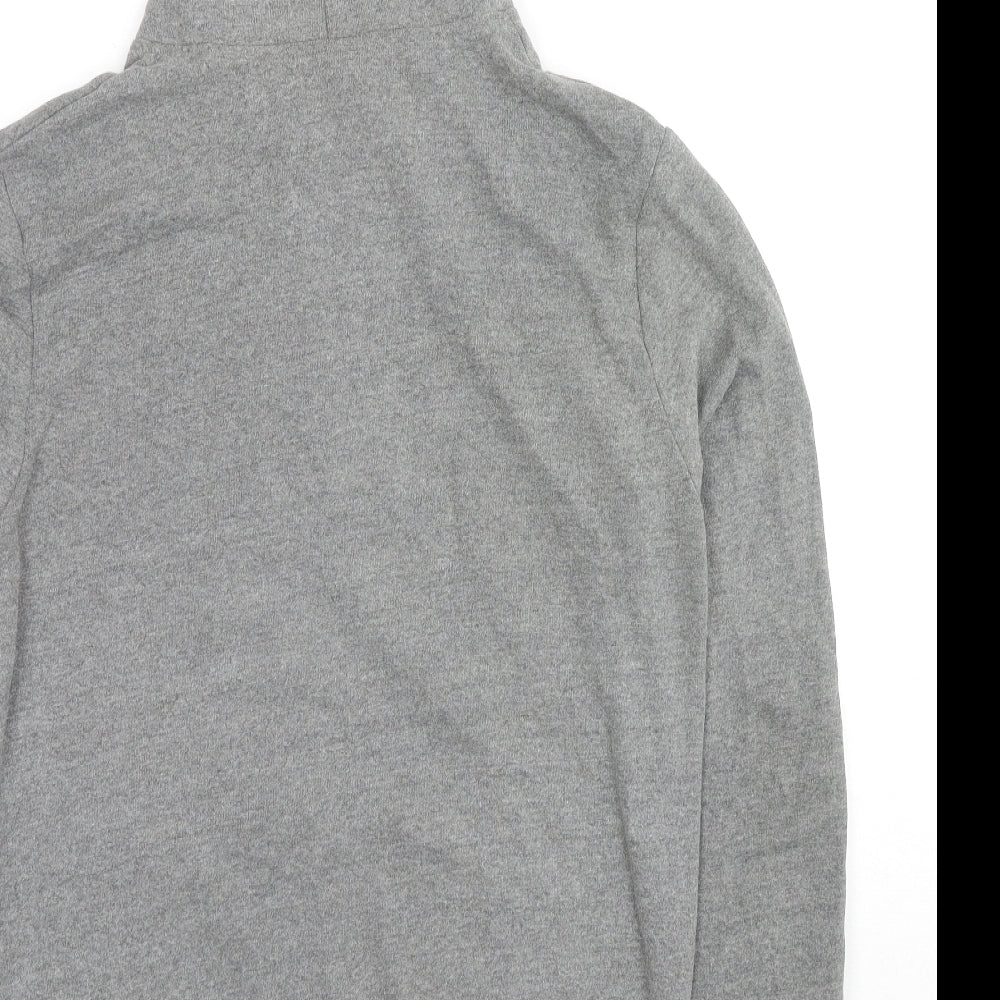 DOMYOS Womens Grey Cotton Full Zip Hoodie Size M Zip - Logo