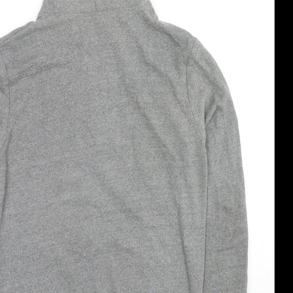 DOMYOS Womens Grey Cotton Full Zip Hoodie Size M Zip - Logo