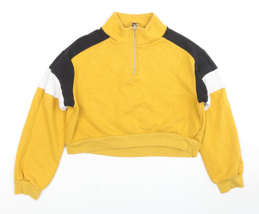Womens UK Size S Divided by H&M Yellow Pullover Sweatshirt