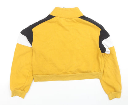 Womens UK Size S Divided by H&M Yellow Pullover Sweatshirt