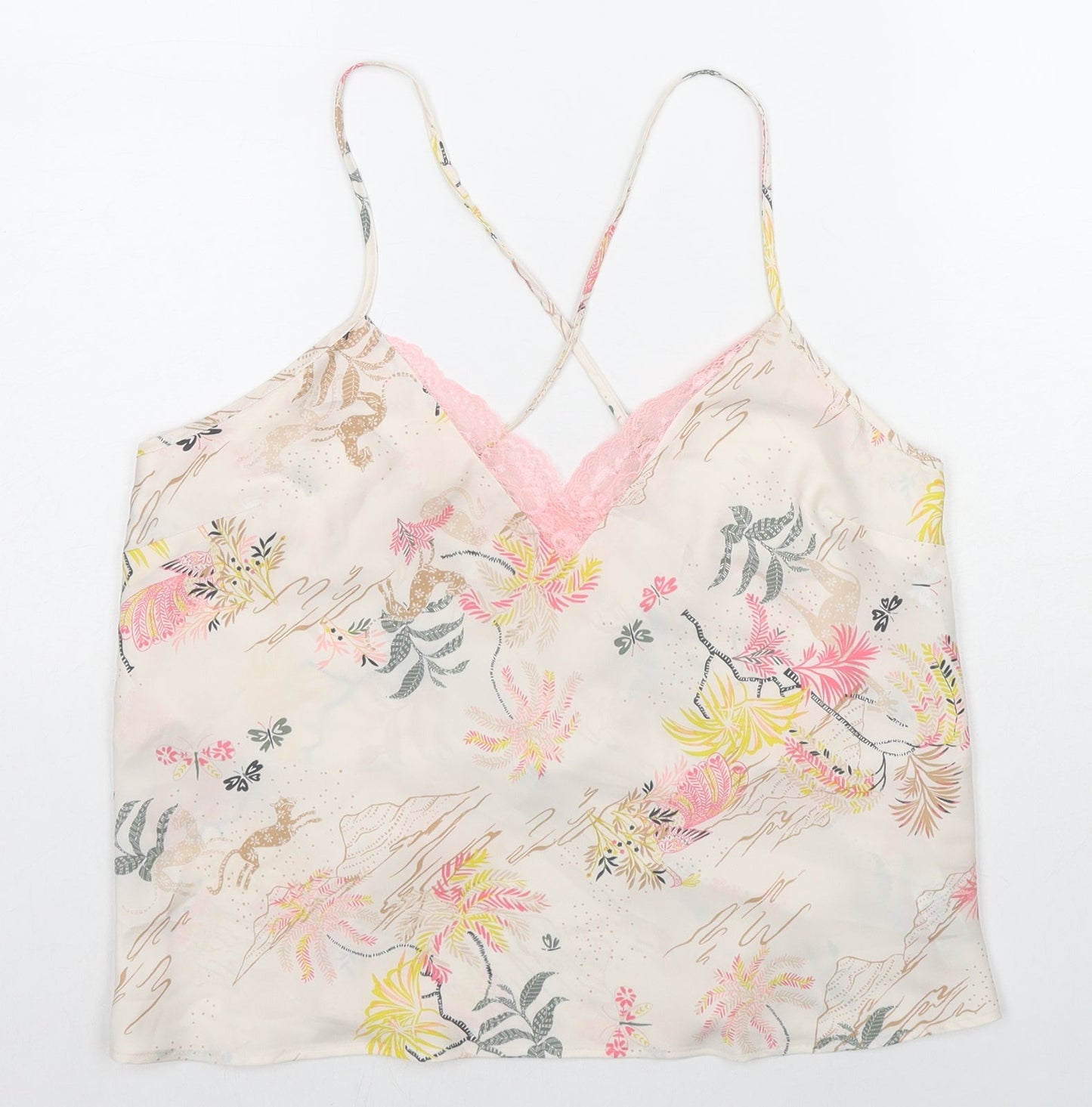 Womens UK Size 12 Marks and Spencer Beige Camisole Tank