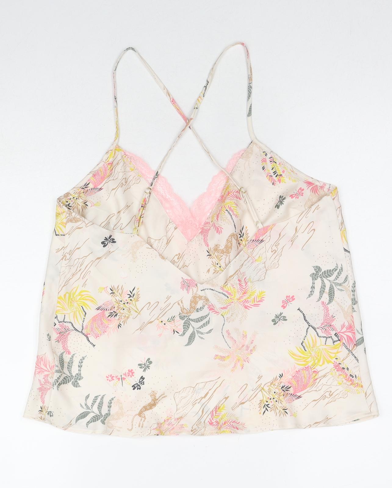 Womens UK Size 12 Marks and Spencer Beige Camisole Tank