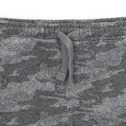 Marks and Spencer Boys Grey Camouflage Cotton Sweat Shorts Size 4-5 Years Regular Drawstring