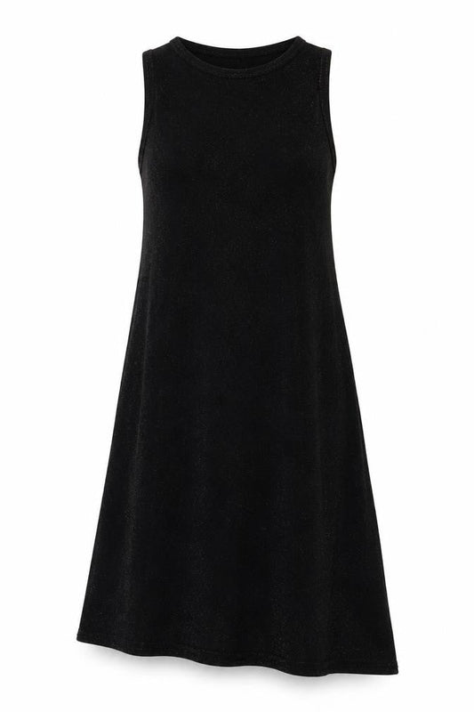 BHS Womens Black Nylon A-Line Size 14 Boat Neck - Glitter