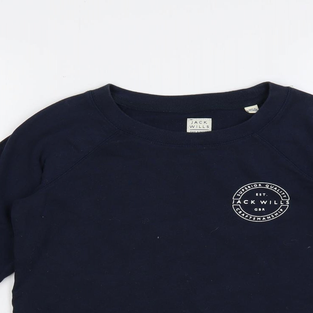 Womens UK Size 6 Jack Wills Blue Pullover Sweatshirt