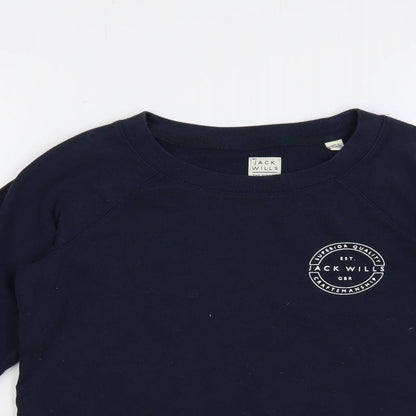 Womens UK Size 6 Jack Wills Blue Pullover Sweatshirt