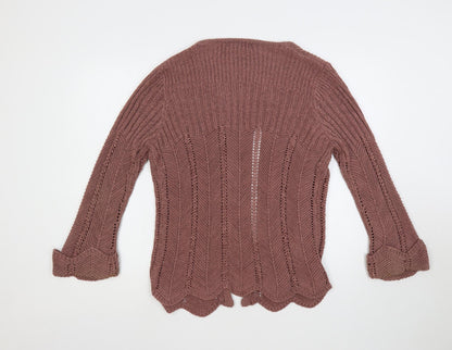 Womens UK Size M Alexara Pink Cardigan Jumper