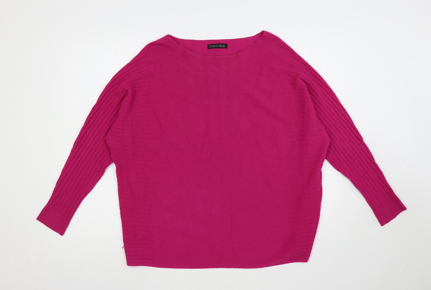 Womens UK Size One Size Studio Pink Pullover Jumper