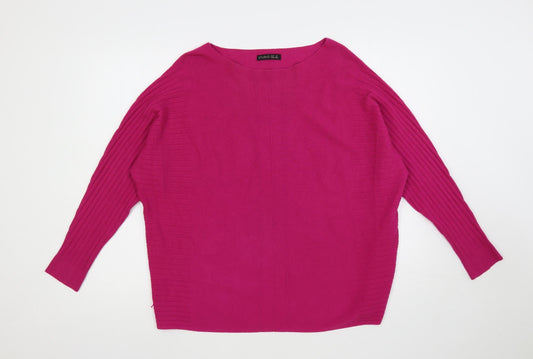 Womens UK Size One Size Studio Pink Pullover Jumper