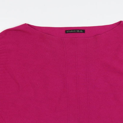 Womens UK Size One Size Studio Pink Pullover Jumper