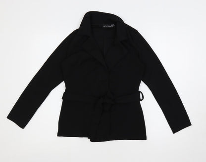 Womens UK Size 10 PRETTYLITTLETHING Black Basic Blouse