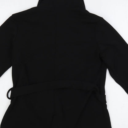 Womens UK Size 10 PRETTYLITTLETHING Black Basic Blouse